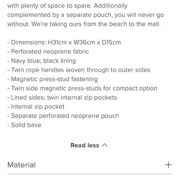 Prene Women’s Blue tote bag, as new condition - Picture 4 of 4